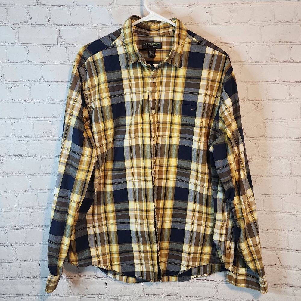 Men's John Bartlett Consesus longsleeve button-down shirt, size Large